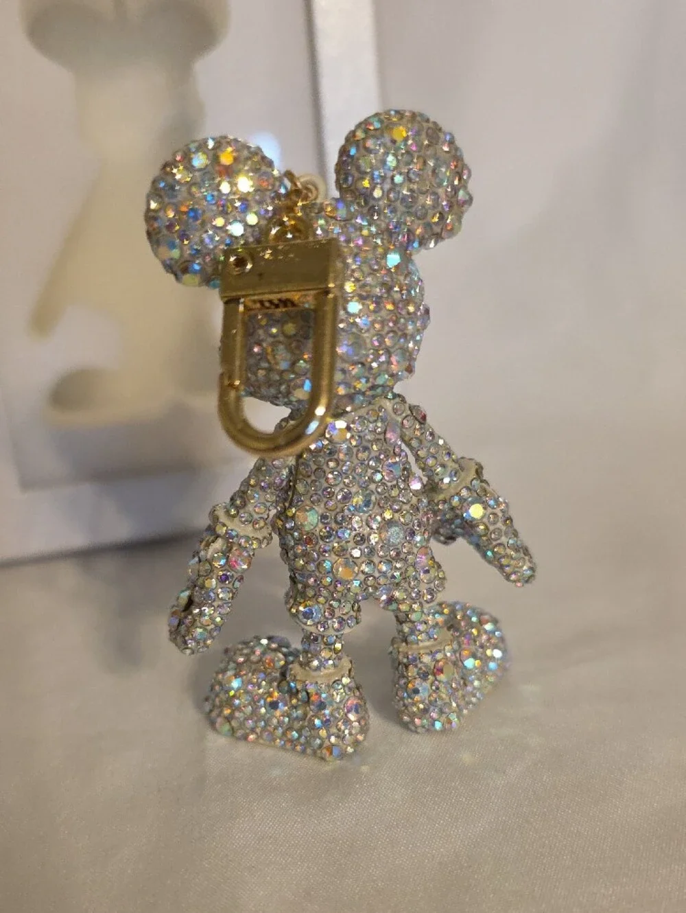 BaubleBar Disney Mickey Mouse Iridescent Crystal Key & Card Holder Charm